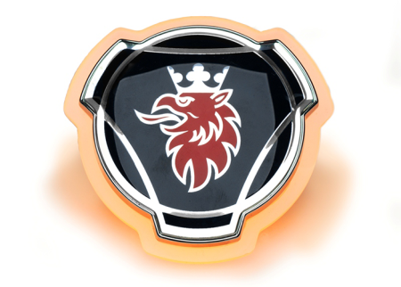 Illuminated Scania LED Emblem - Amber